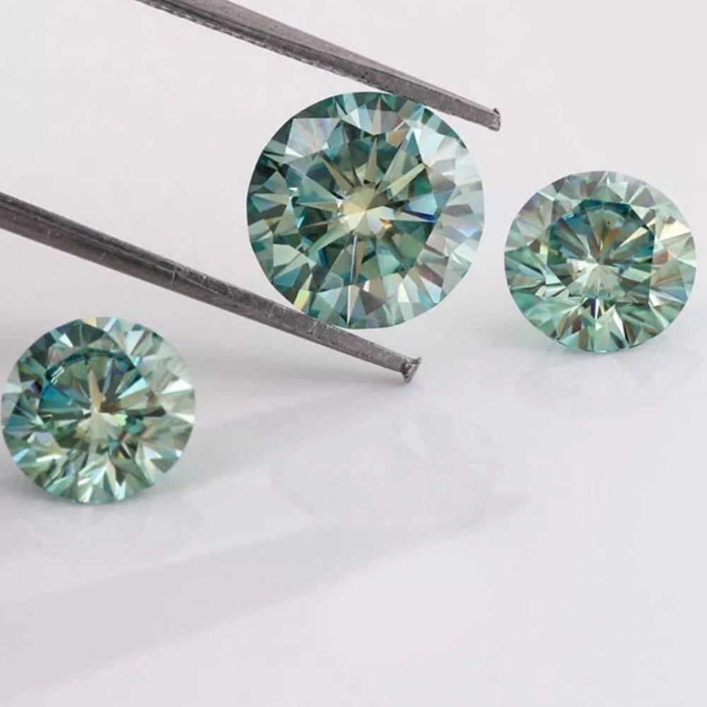 Certified 1ctw Moissanite Round Loose Custom diy Stone NEW